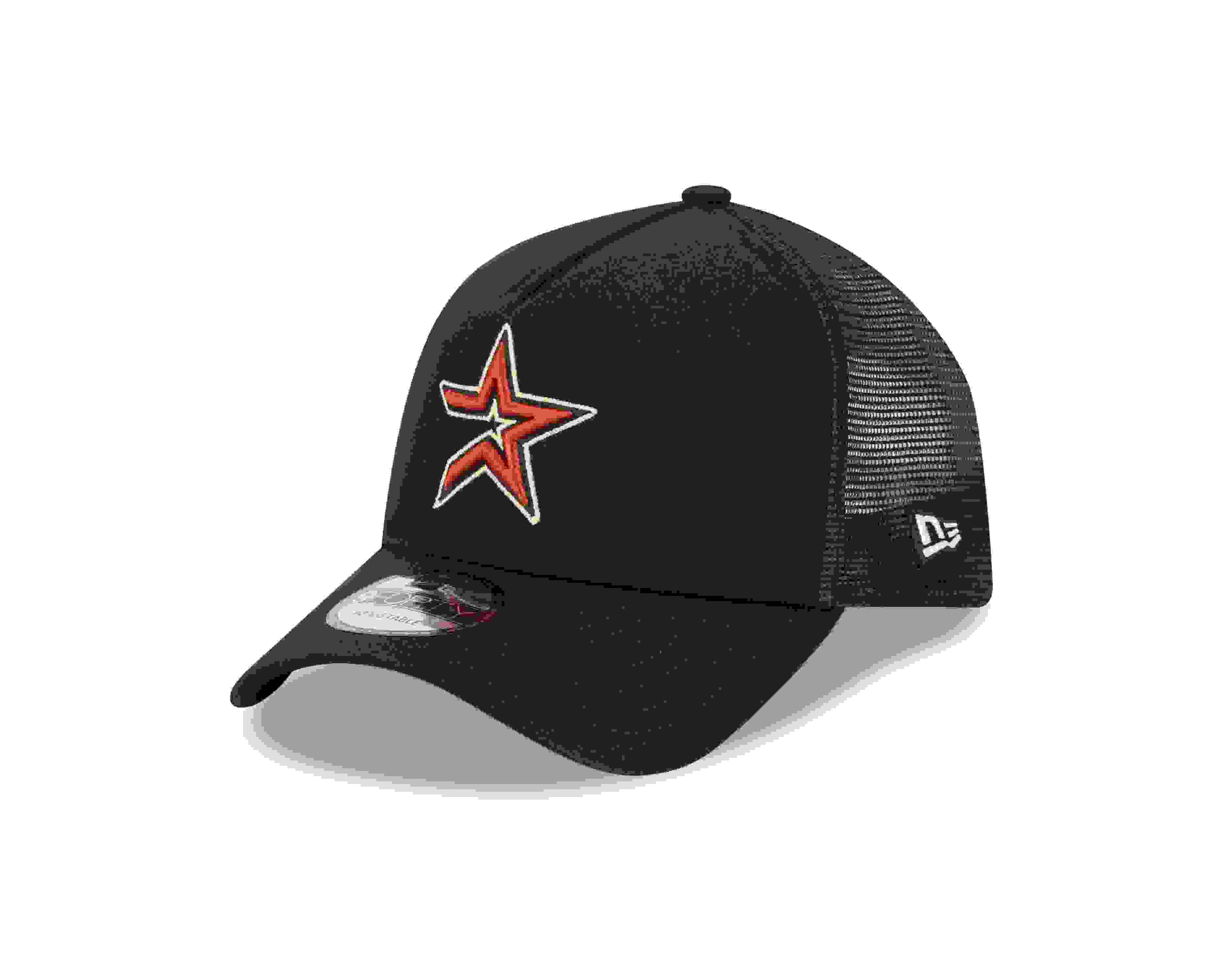 New Era Houston Astros 9FORTY A-Frame Cooperstown Trucker Black Snapback Hat